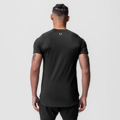 0660. AeroSilver® Established Tee - Black "Box Logo"