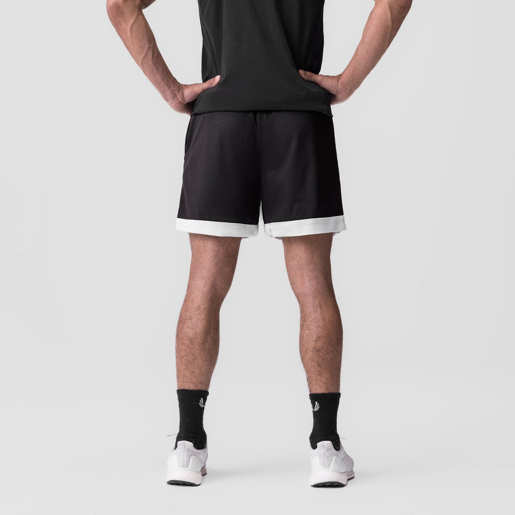 0795. SilverPlus™ Mesh Reversible Short - Black/White