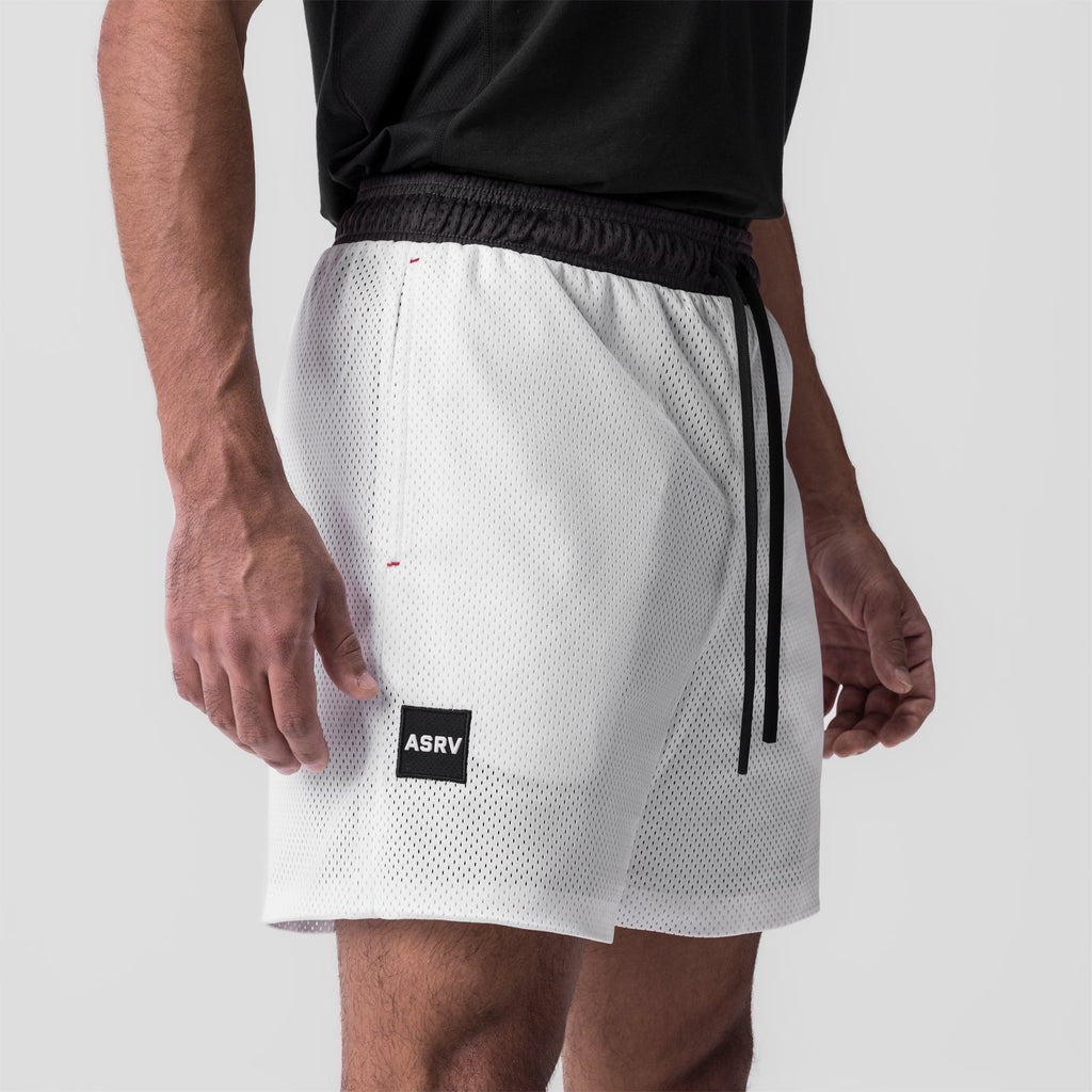 0795. SilverPlus™ Mesh Reversible Short - Raven/White