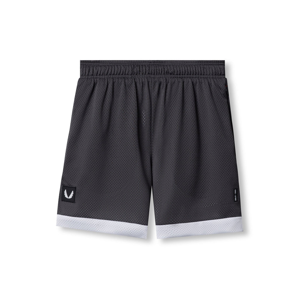 0795. SilverPlus™ Mesh Reversible Short - Raven/White