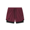 0865. Tetra-Lite® 5" Liner Short - Crimson "Wings"/Black