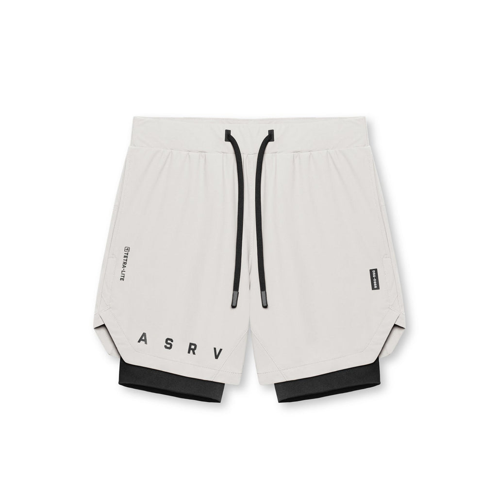 0866. Tetra-Lite® 7" Liner Short - Stone "ASRV"/Black