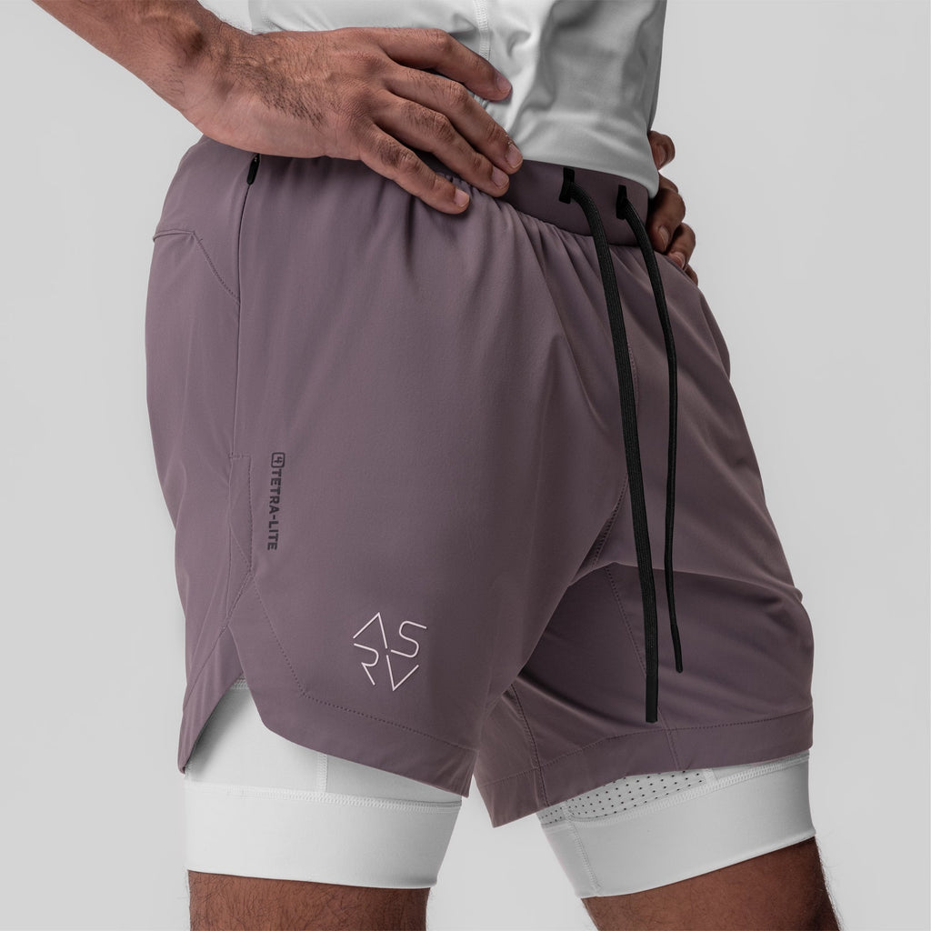 0866. Tetra-Lite® 7" Liner Short - Moonscape "Cyber"/White