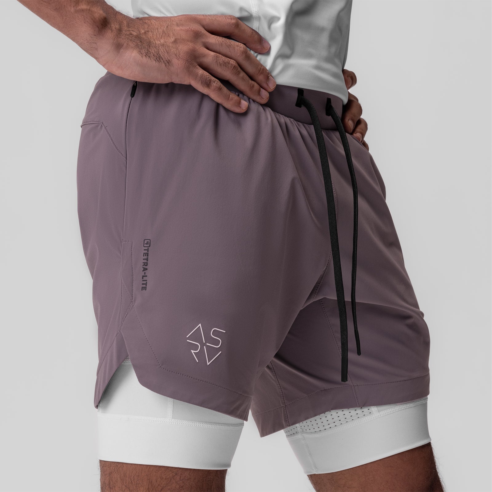 0866. Tetra-Lite® 7" Liner Short - Moonscape "Cyber"/White