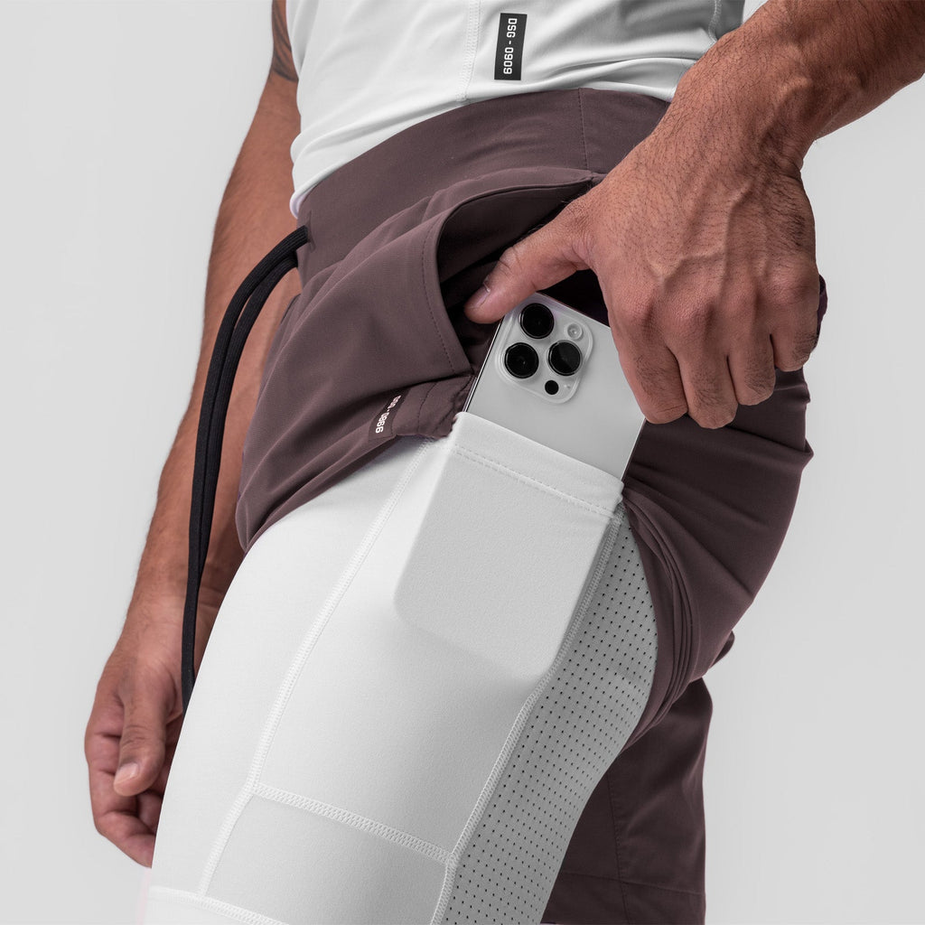 0866. Tetra-Lite® 7" Liner Short - Nightshade "Cyber"/White