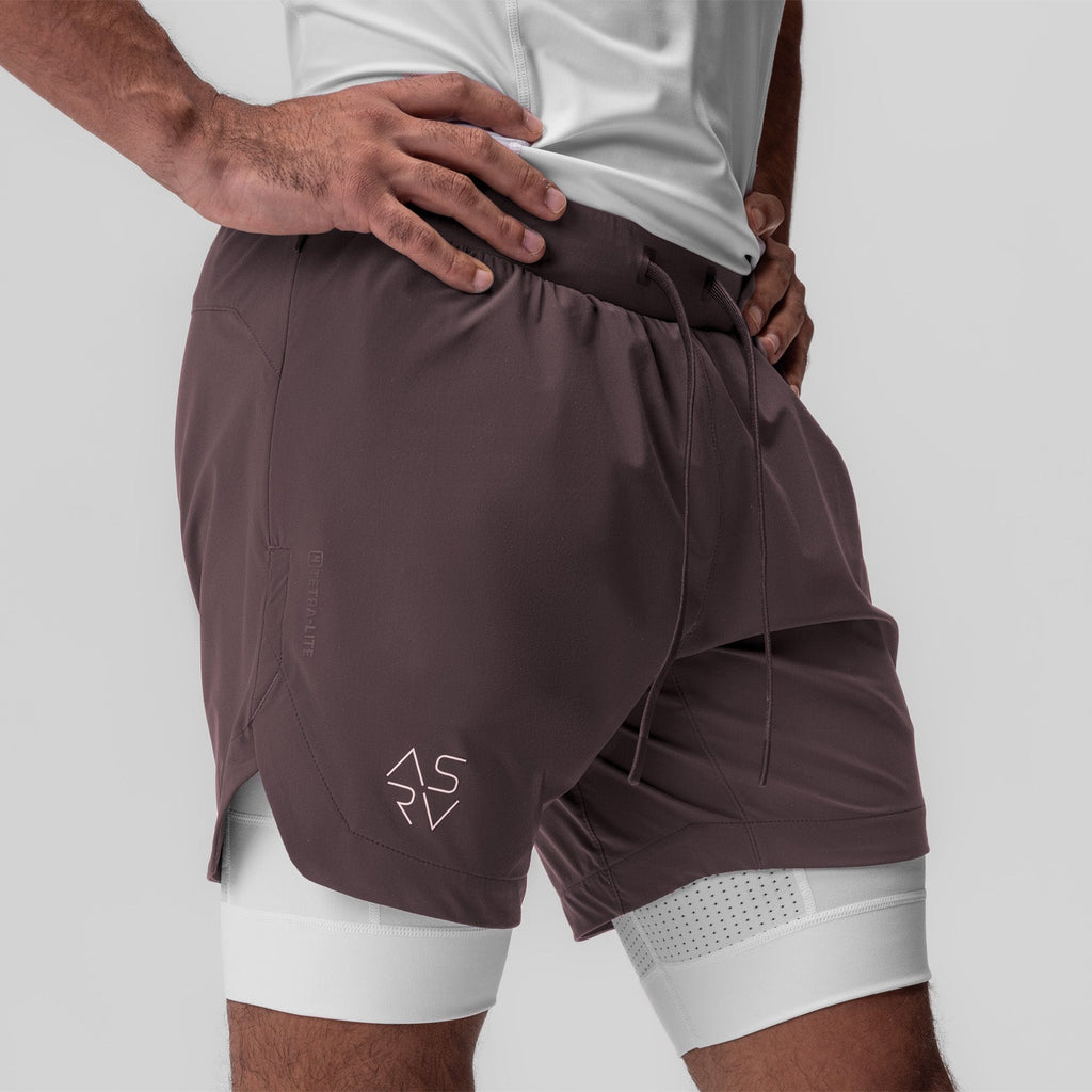 0866. Tetra-Lite® 7" Liner Short - Nightshade "Cyber"/White