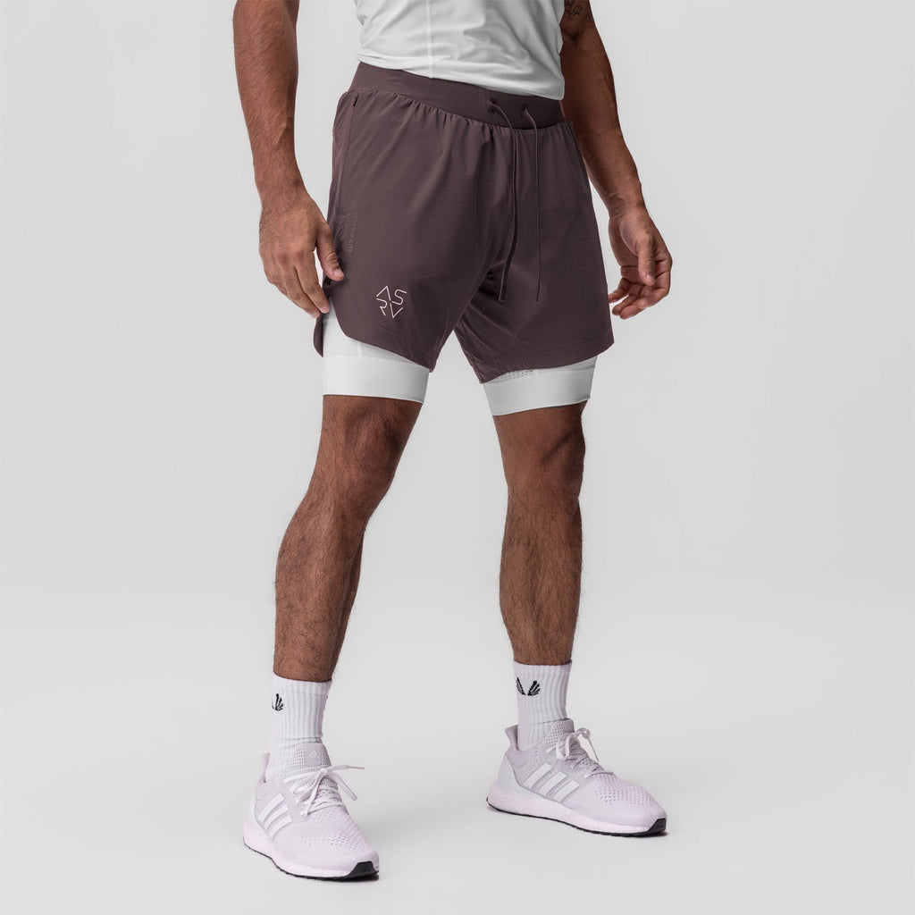 0866. Tetra-Lite® 7" Liner Short - Nightshade "Cyber"/White