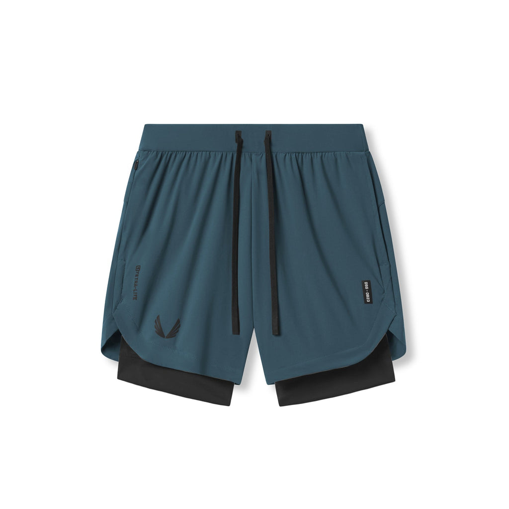 0866. Tetra-Lite® 7" Liner Short - Storm "Wings"/Black
