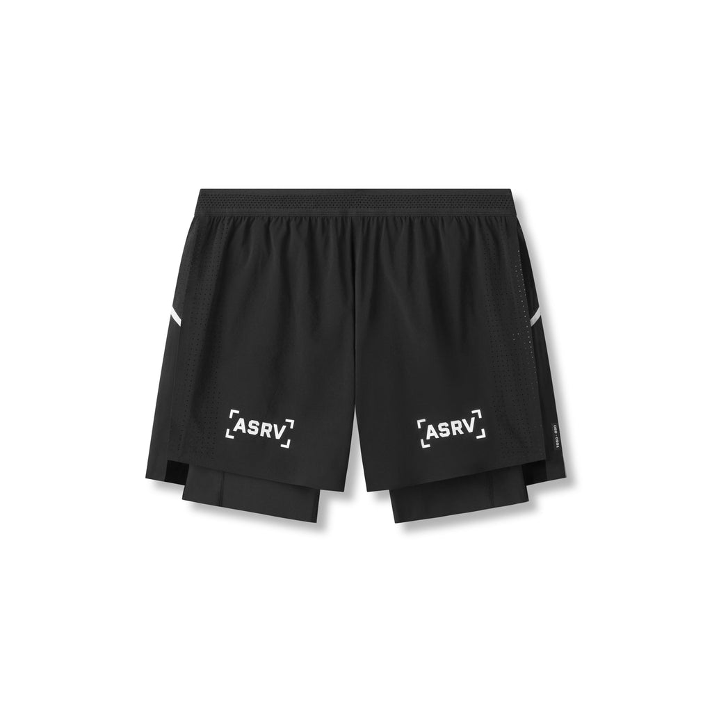 0951. Aerotex™ 4" High Split Liner Short - Black/White