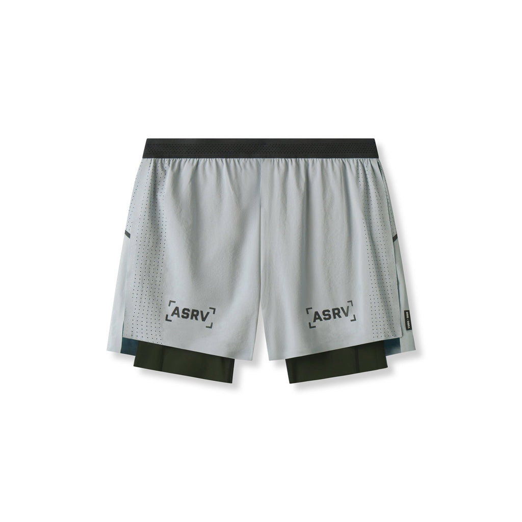 0951. Aerotex™ 4" High Split Liner Short - Slate Grey
