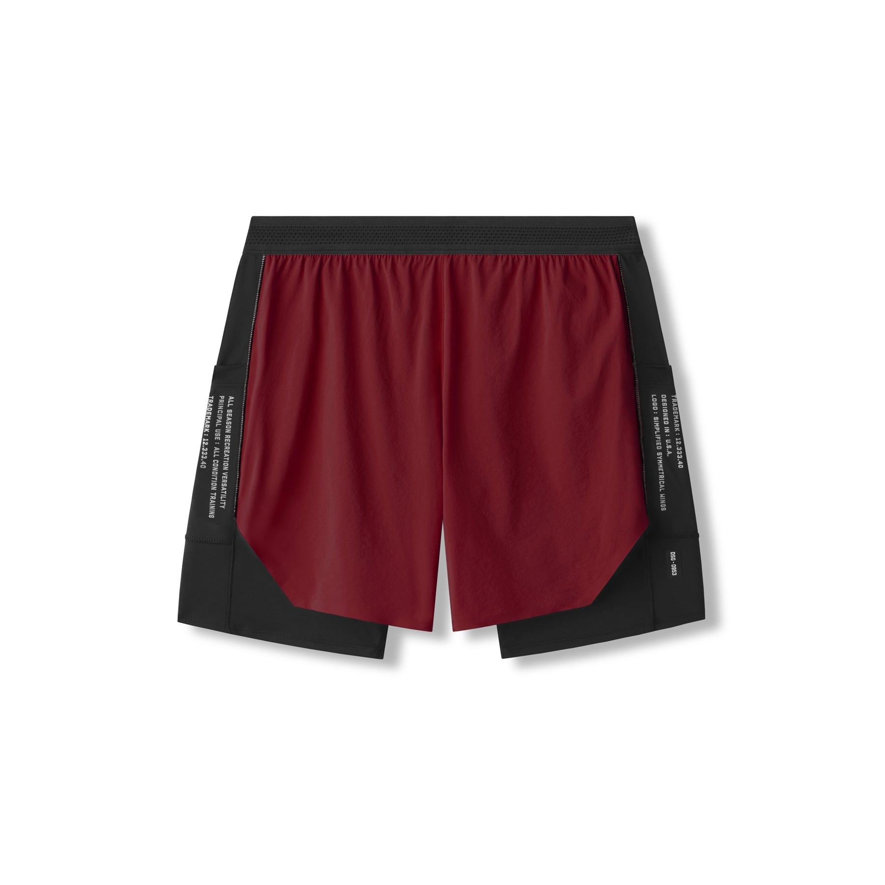 0953. Aerotex™ Hybrid Liner Short - Crimson/Black