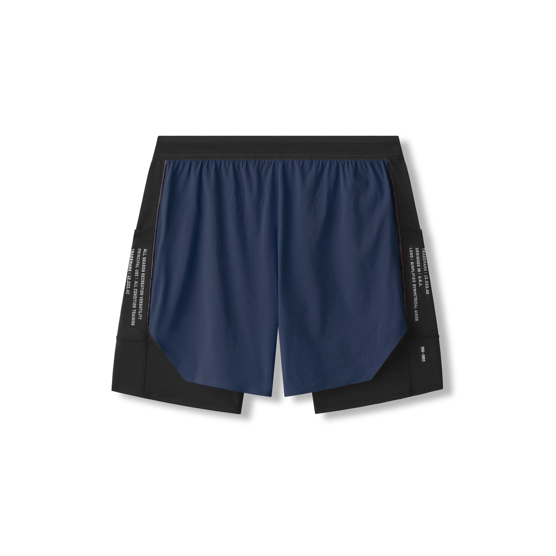 0953. Aerotex™ Hybrid Liner Short - Navy/Black