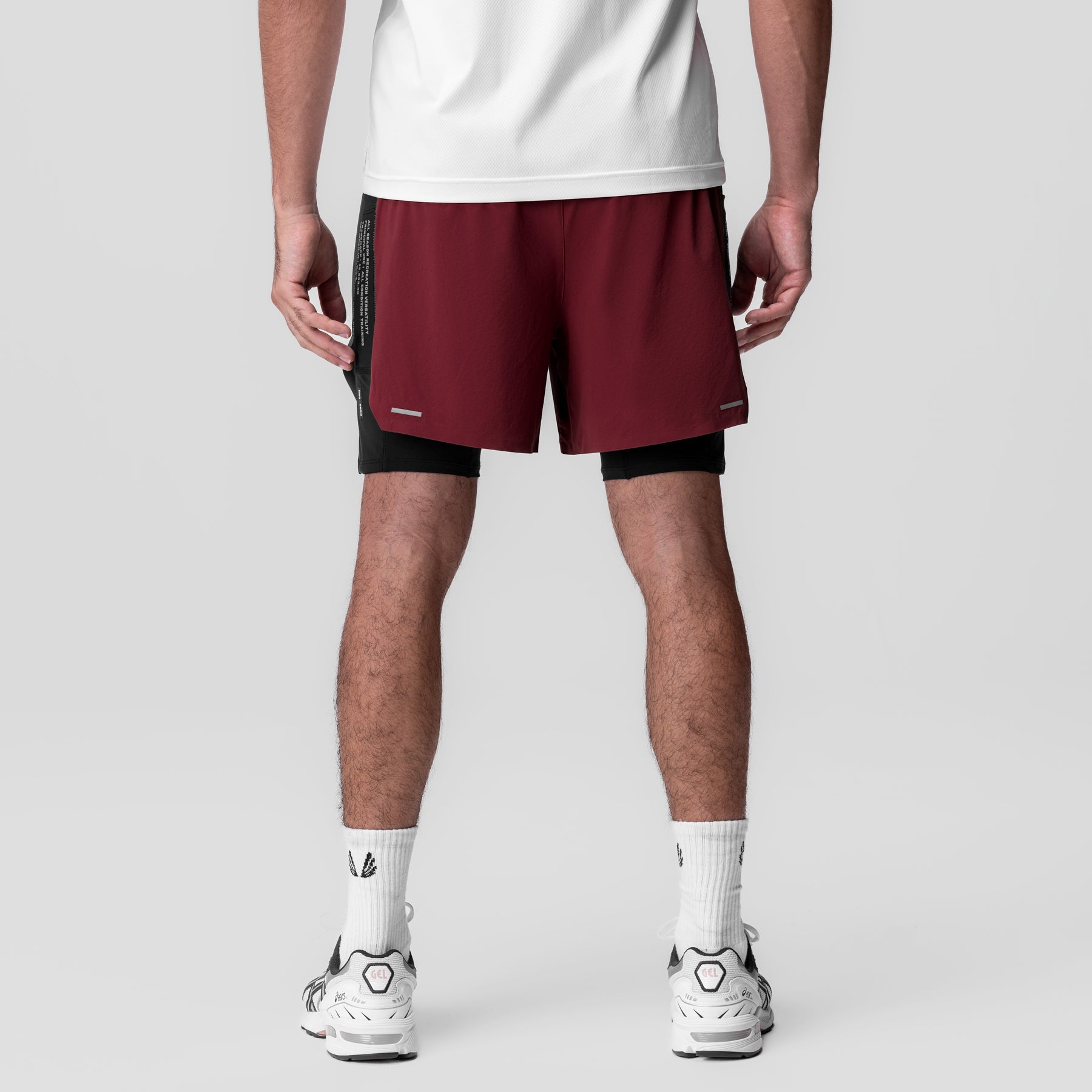 0953. Aerotex™ Hybrid Liner Short - Crimson/Black