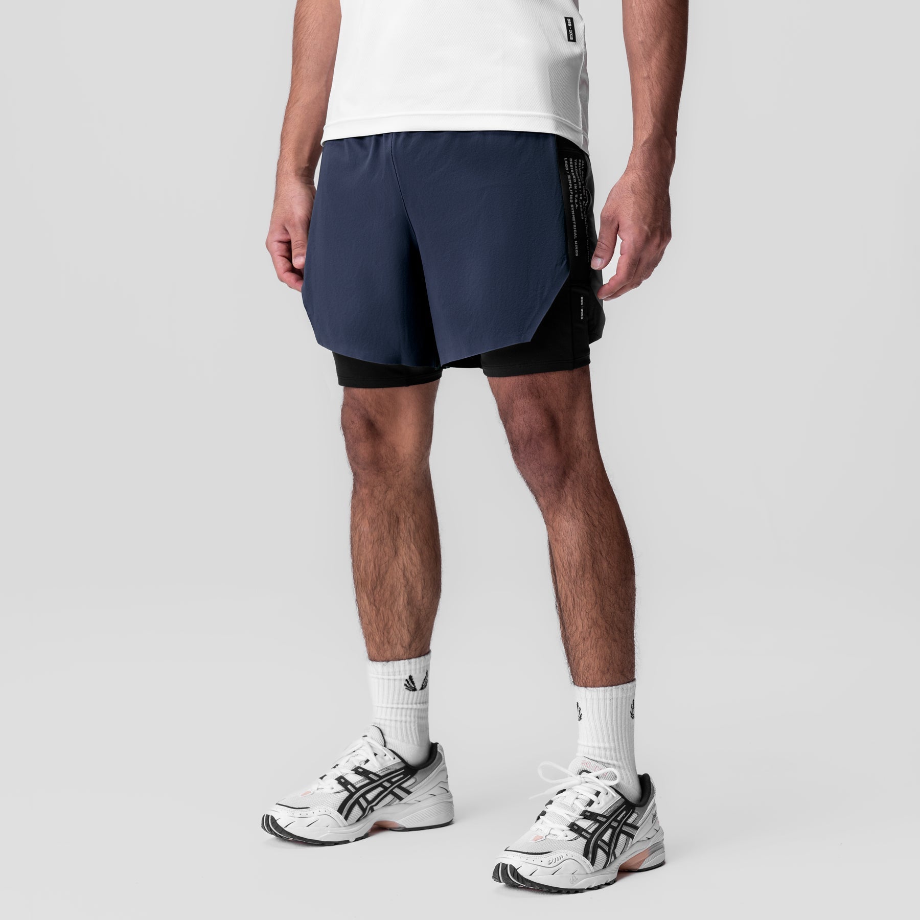 0953. Aerotex™ Hybrid Liner Short - Navy/Black