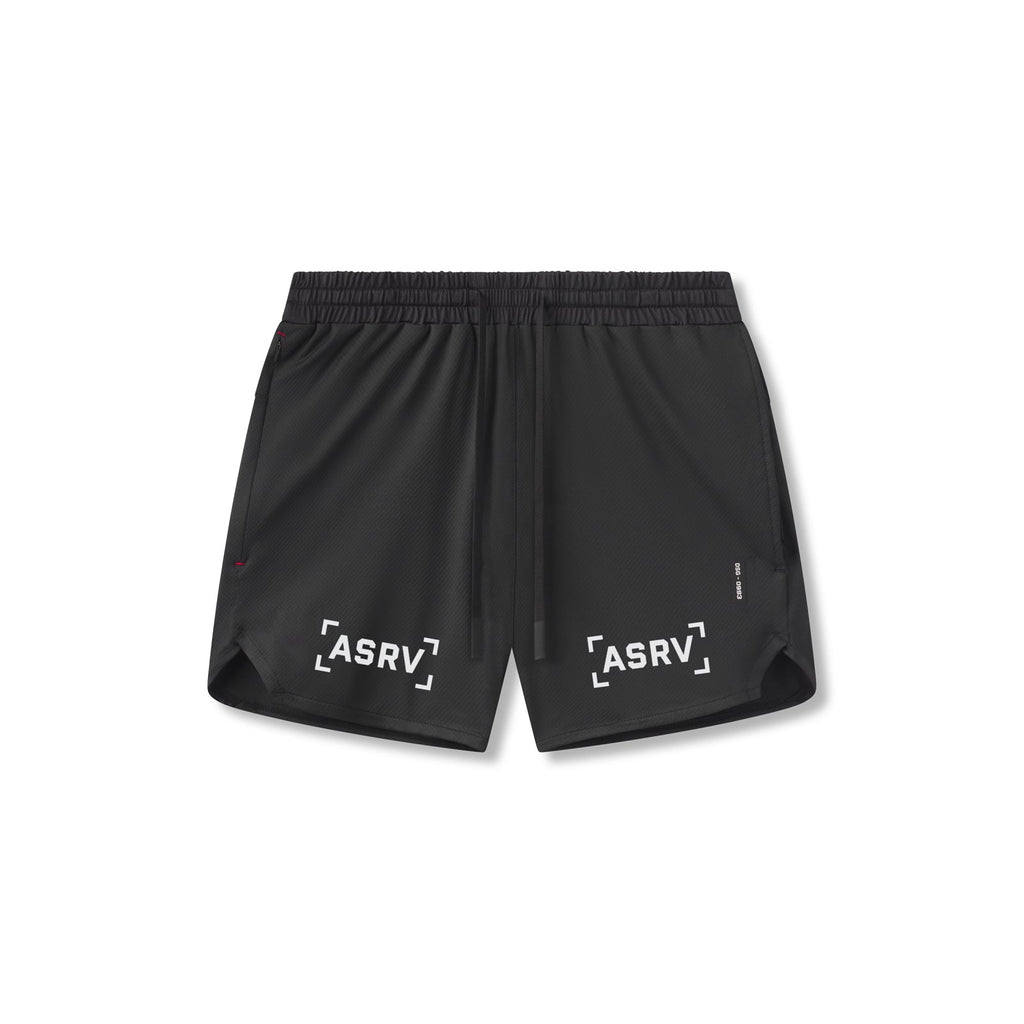 0993. AeroSilver® 5" Linerless Short - Black "Brackets"