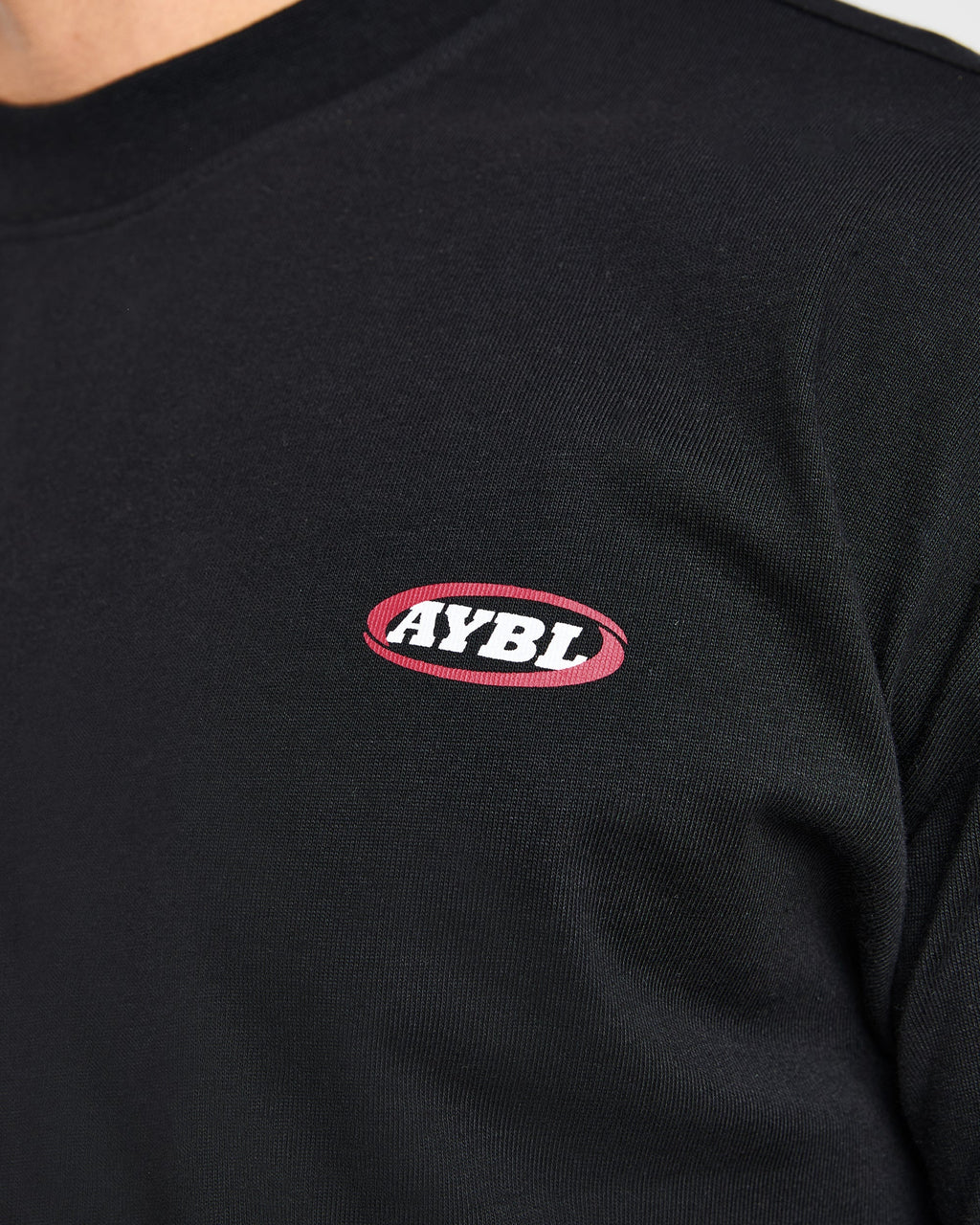 Athletics Script Oversized T Shirt - Black