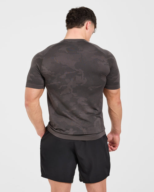 Camo Seamless T Shirt - Charcoal