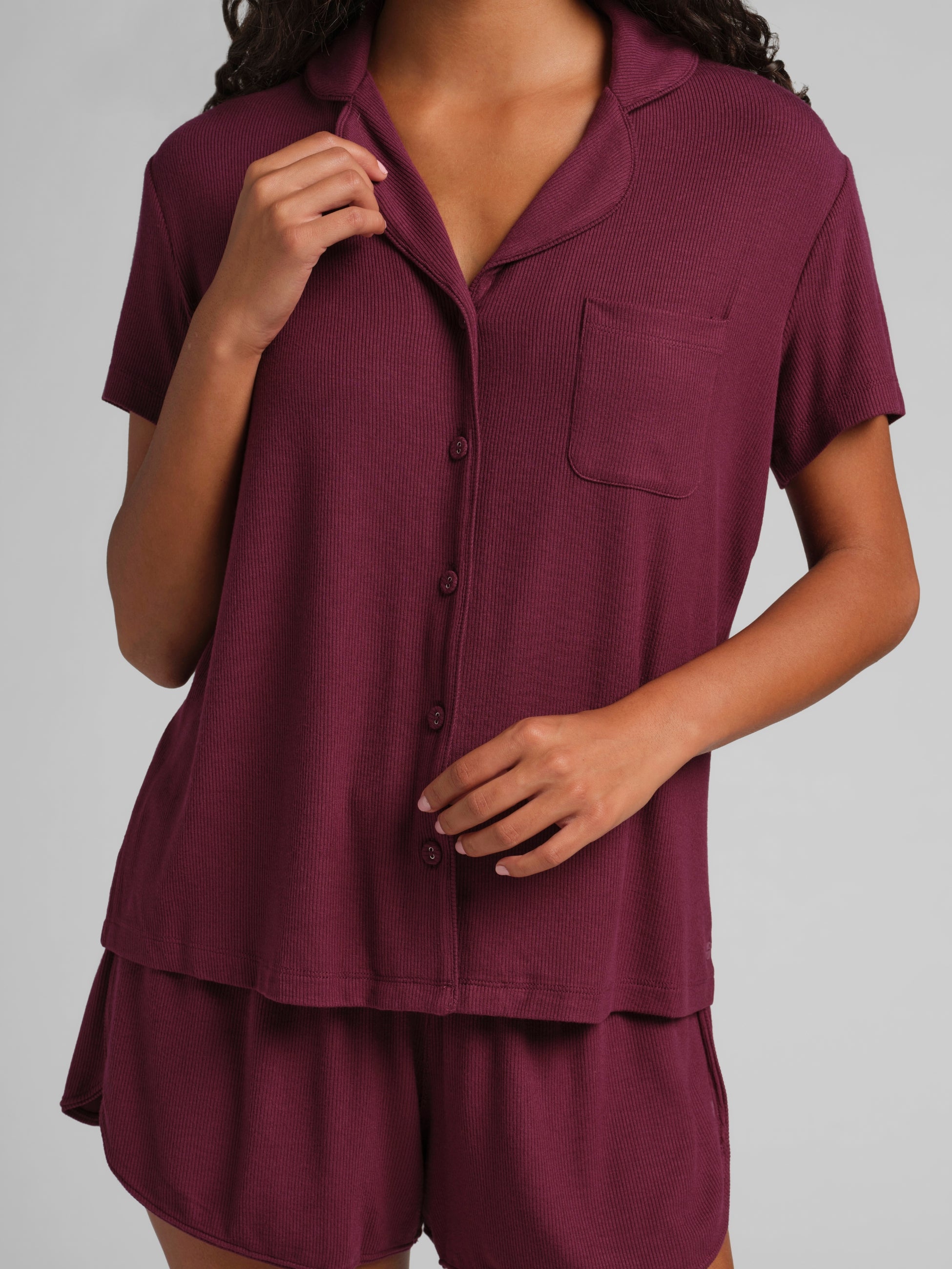 Slinky Rib Short Sleeve PJ Set
