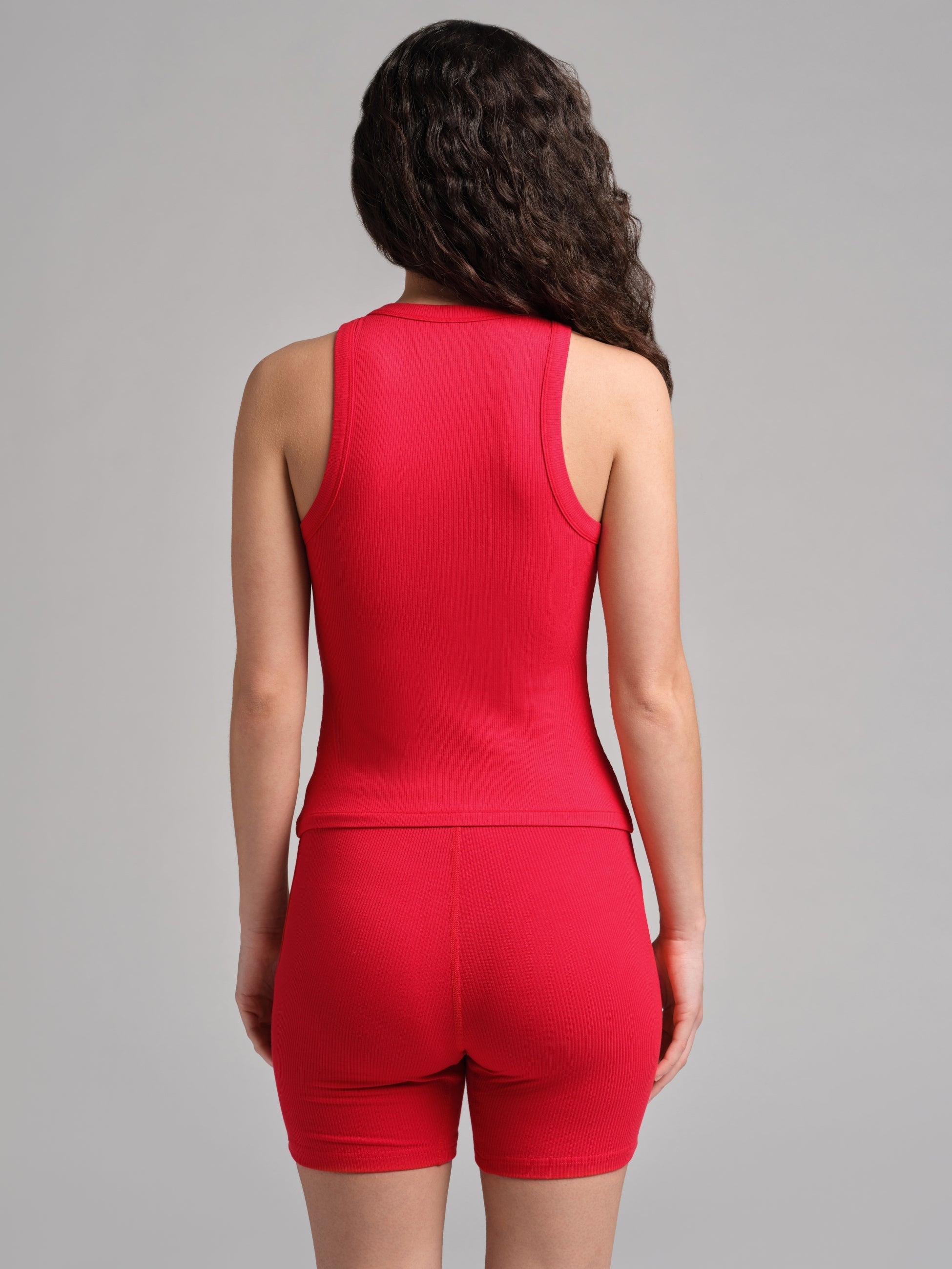 Rib Contour High Neck Tank