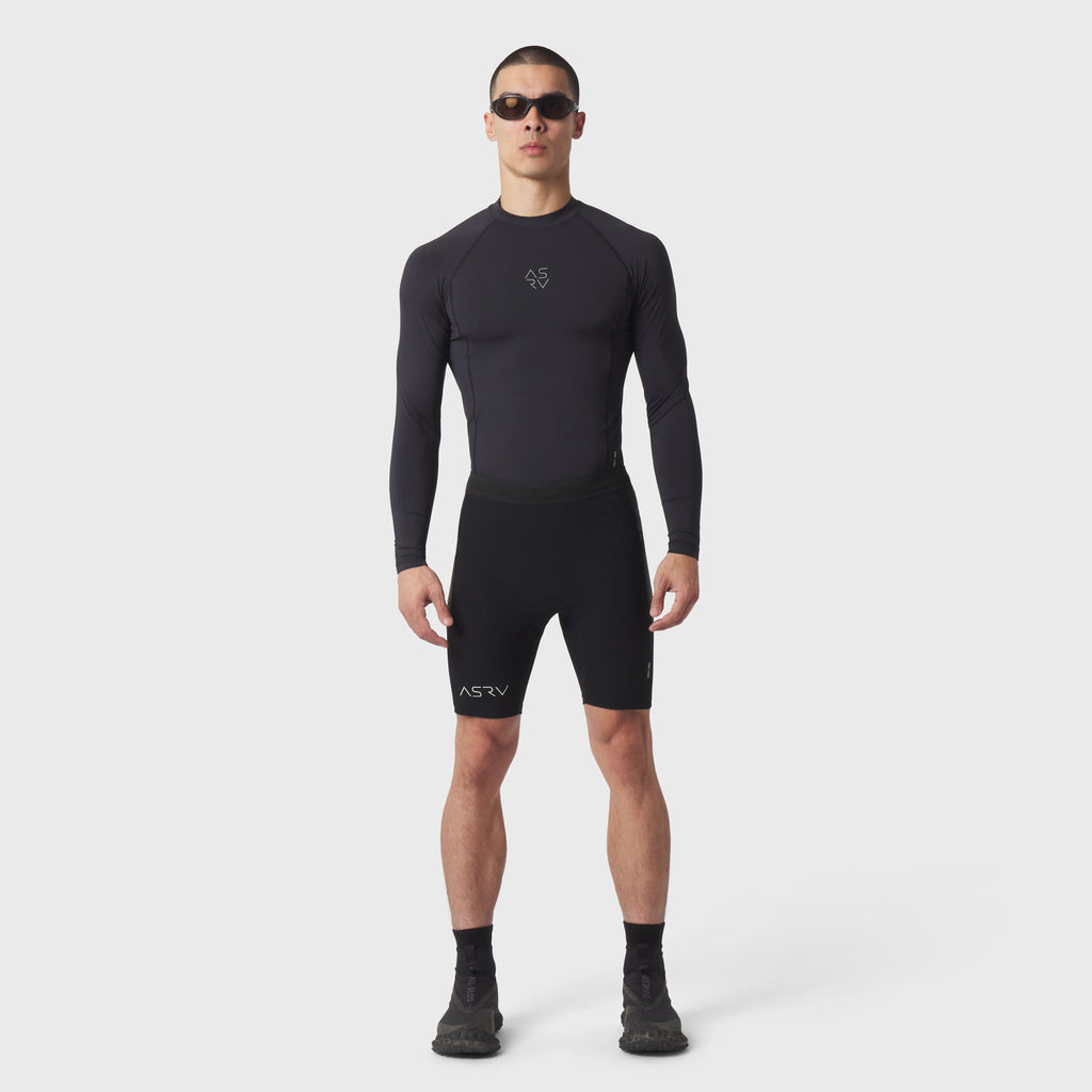 1170. Lycra® Ribbed Run Half-Tight - Black