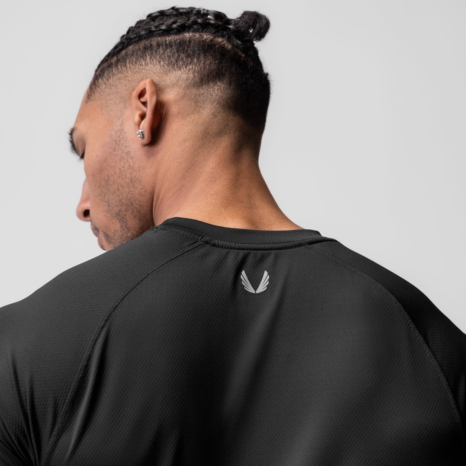0660. AeroSilver® Established Tee - Black "Box Logo"