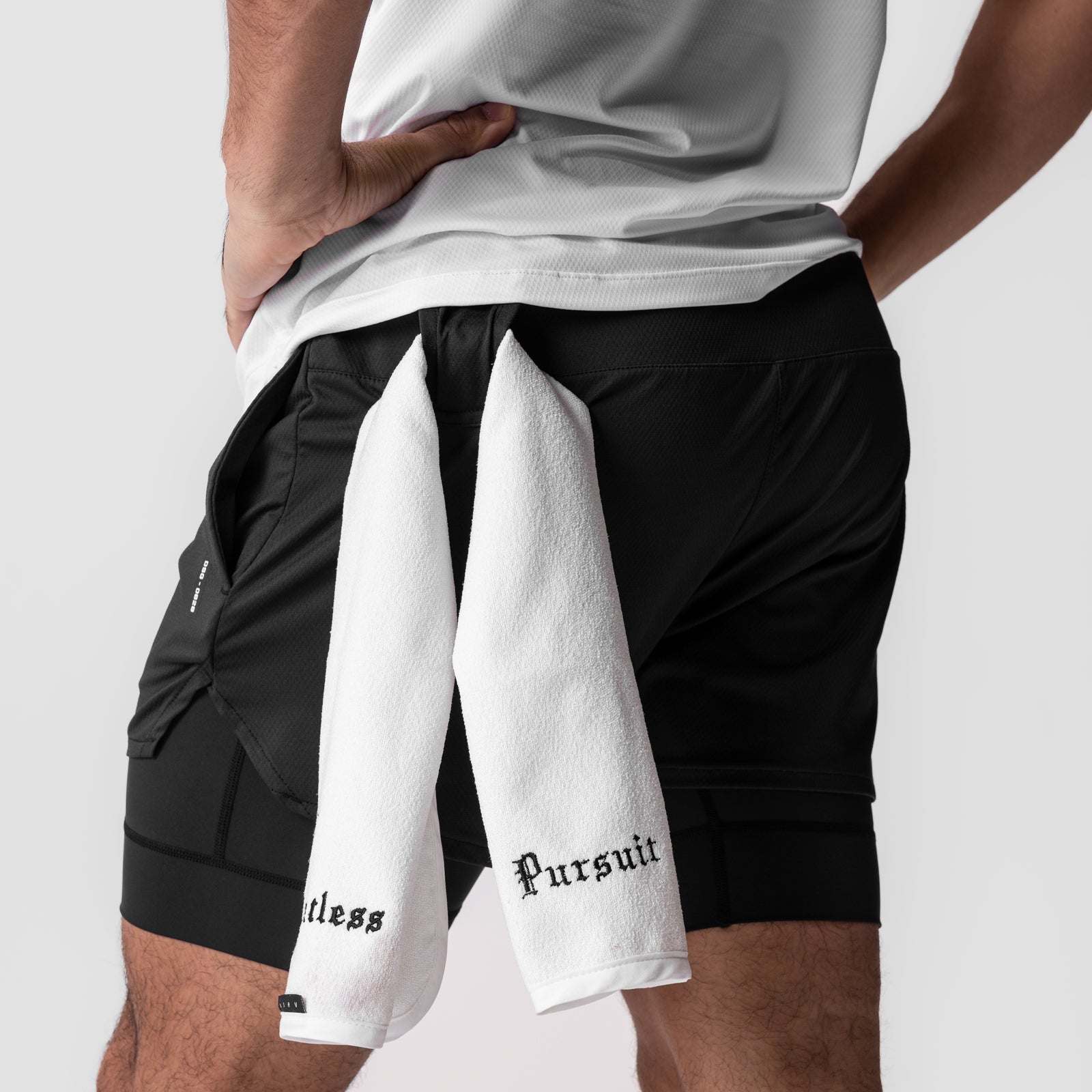 0828. AeroSilver® 5" Liner Short - Black "RP"/Black