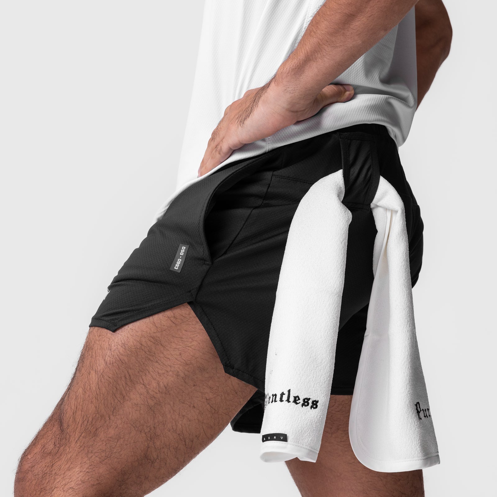 0993. AeroSilver® 5" Linerless Short - Black "RP"