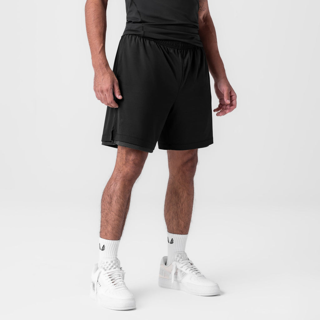 0988. Reversible 2-in-1 Short - Black