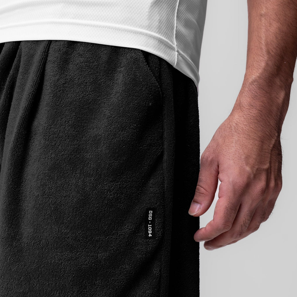 1094. Towel Terry Relaxed Short - Black