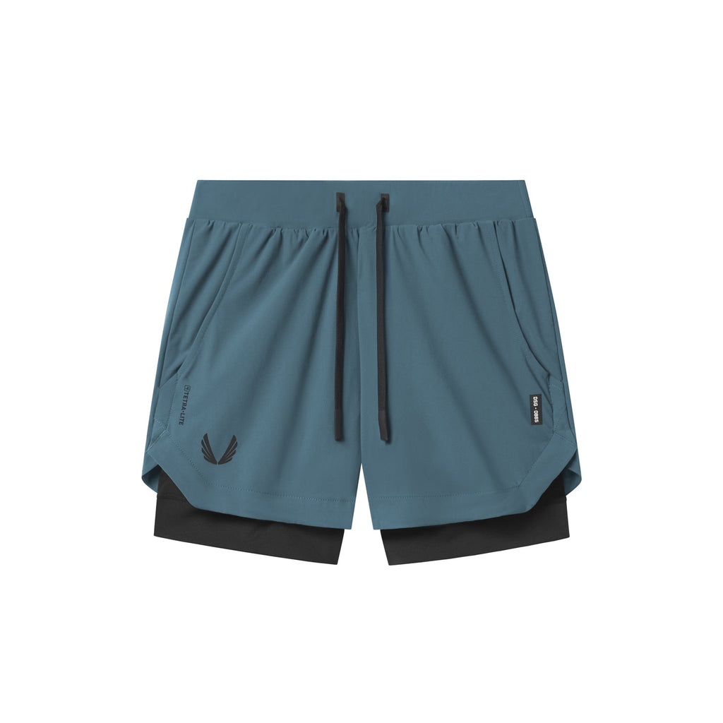 0865. Tetra-Lite® 5" Liner Short - Storm "Wings"/Black