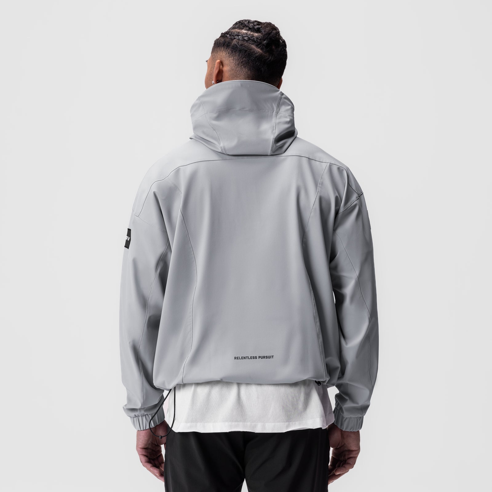 0717. Weather-Ready Anorak Jacket - Slate Grey "Patch"